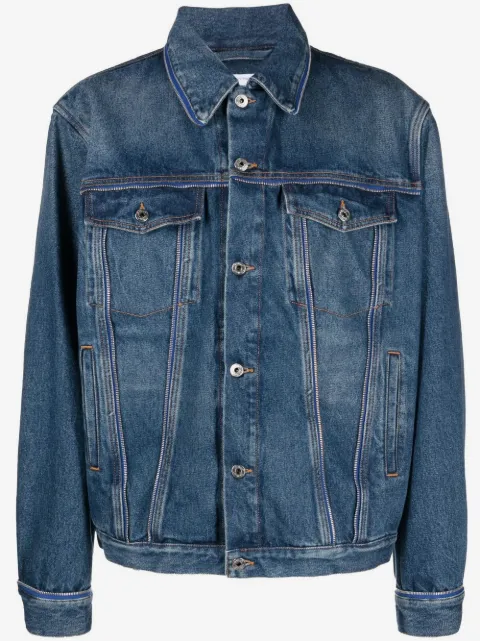 Off-White chaqueta vaquera con cremalleras