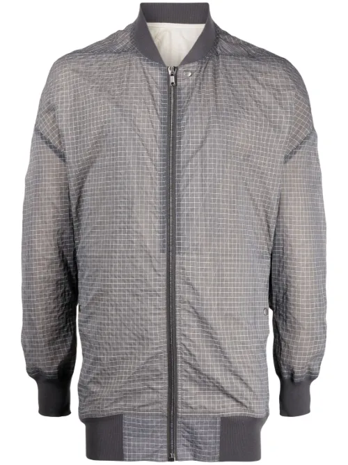 Veste bomber zippée à motif grille - Rick Owens - Modalova