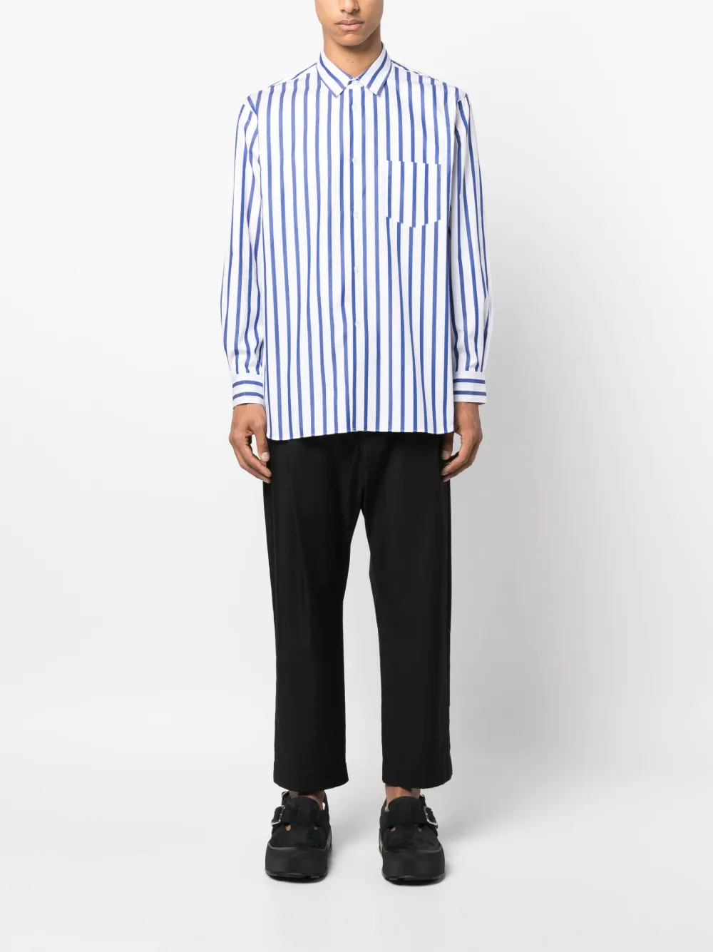 Comme Des Garçons Shirt Gestreept overhemd - Wit
