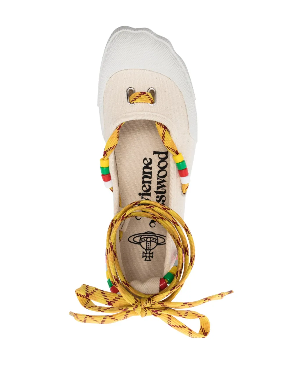 Vivienne Westwood Lace-up Ballerina Sneakers In Neutrals
