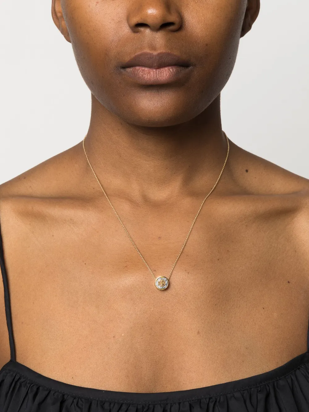 Tory Burch Kira floral-pendant necklace - Goud