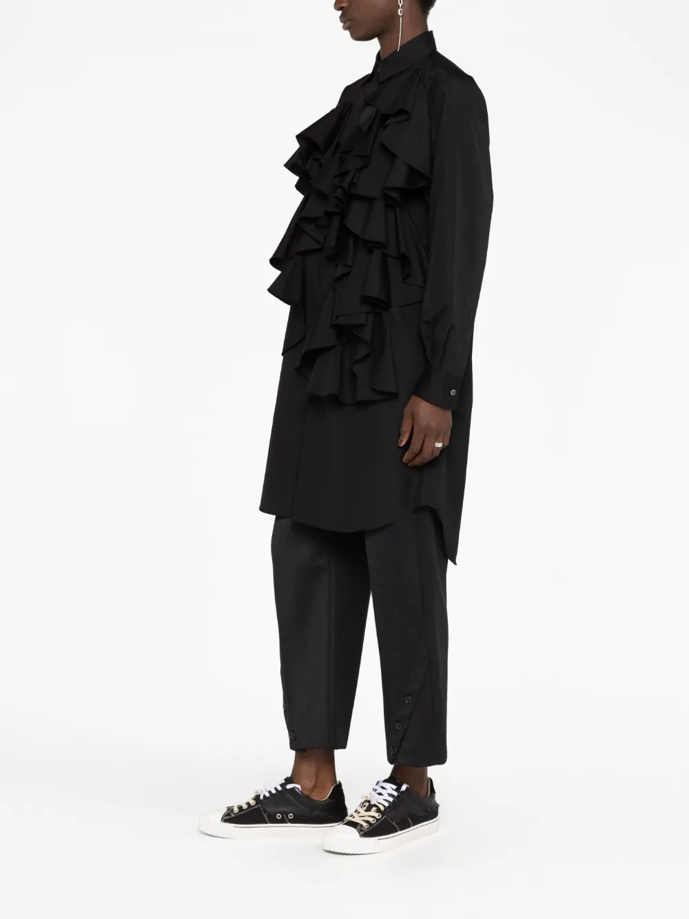 Comme Des Garons Comme Des Garons Ruffled Cotton Shirt - Farfetch