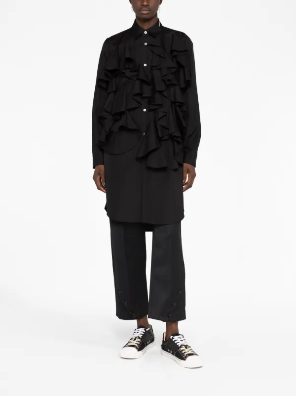 Comme Des Gar ons Comme Des Gar ons Ruffled Cotton Shirt Farfetch