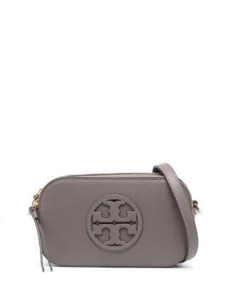 Tory Burch Mini Miller Leather Crossbody Bag | Brown | FARFETCH
