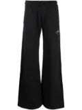Off-White logo-print cotton track pants - Black