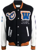 Off-White varsity patch bomber jacket - Black