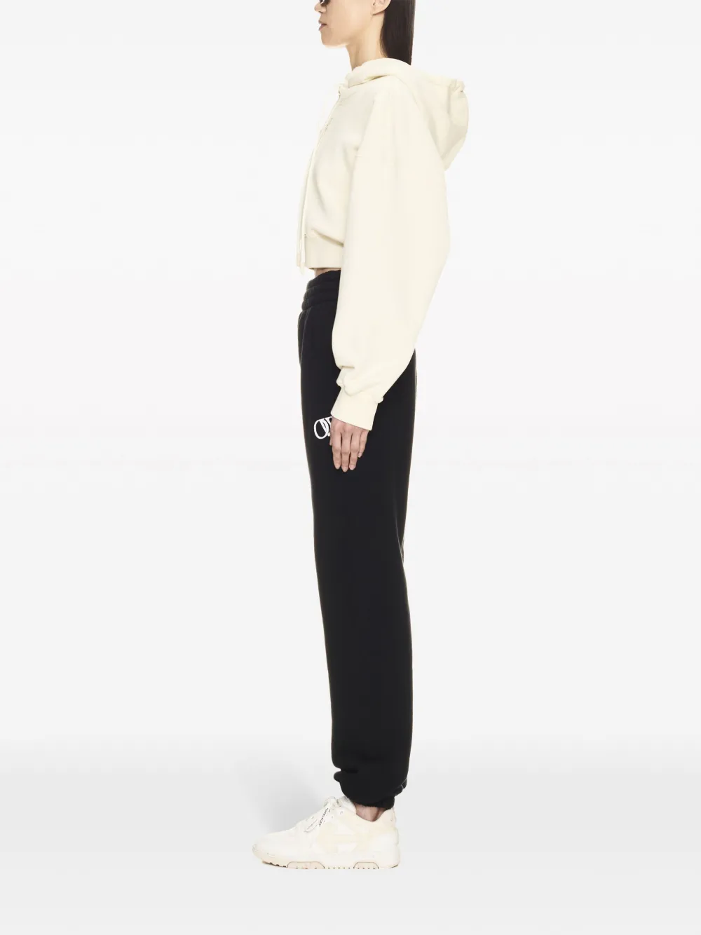 Off-White Hoodie met rits Wit