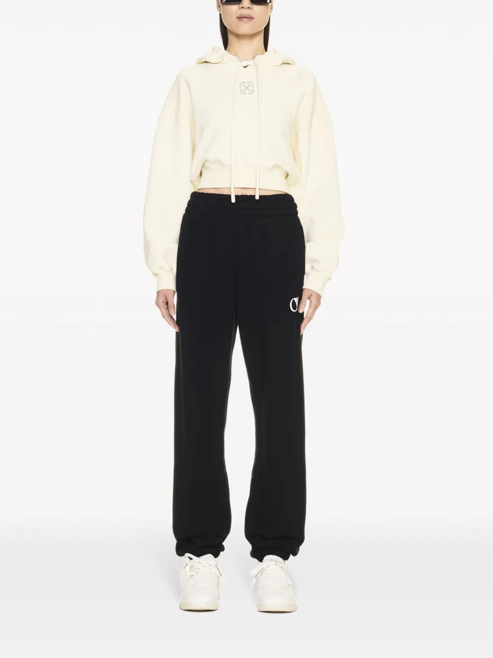 Off-White Hoodie met rits Wit