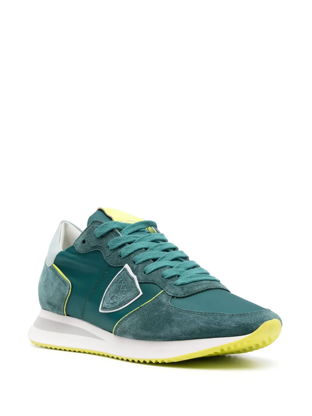 Shop Philippe Model Paris Trpx Leather Low-top Sneakers In Green