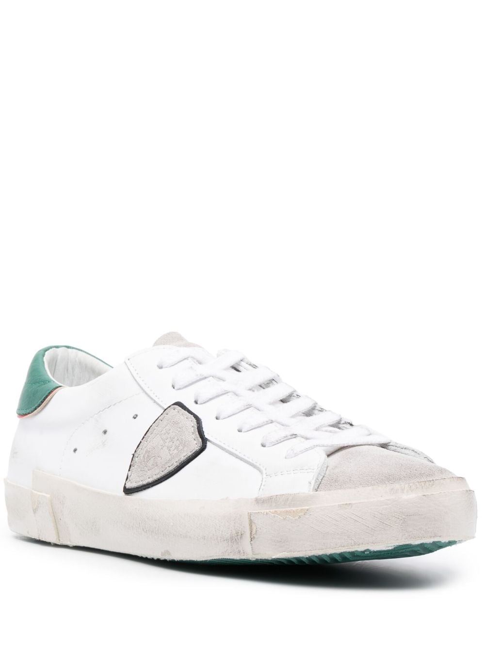 Shop Philippe Model Paris Prsx Leather Low-top Sneakers In White