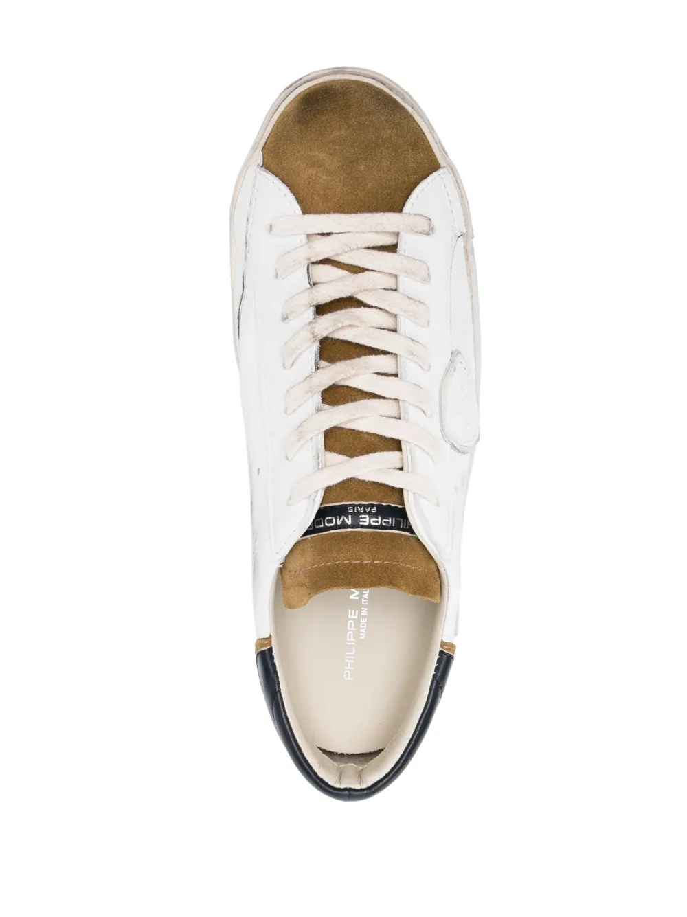 Shop Philippe Model Paris Prsx Leather Low-top Sneakers In White