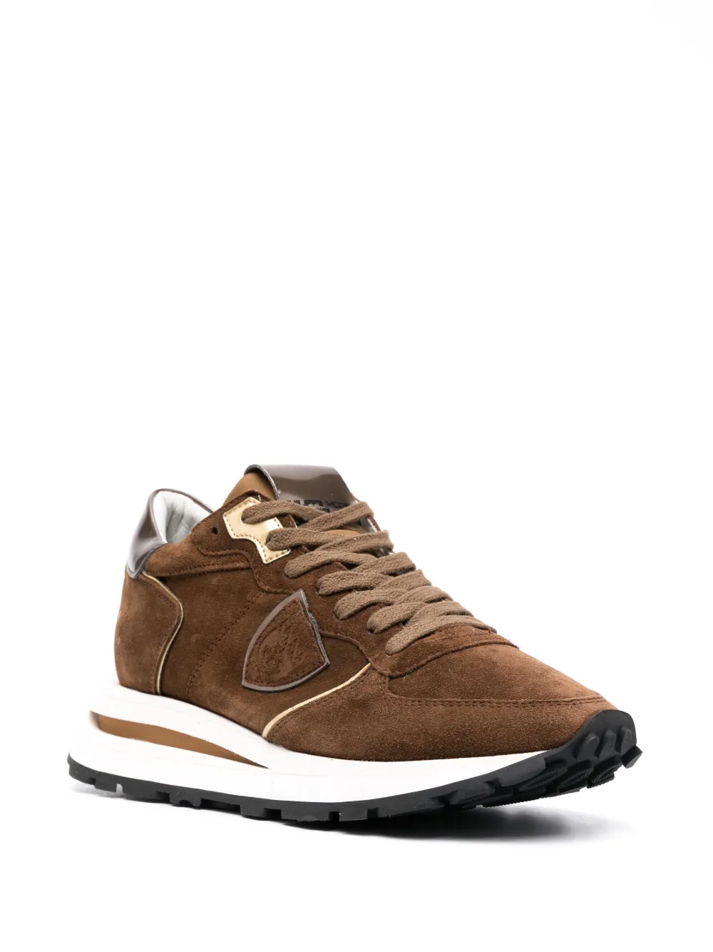 Shop Philippe Model Paris Tropez Haute Low-top Sneakers In Brown