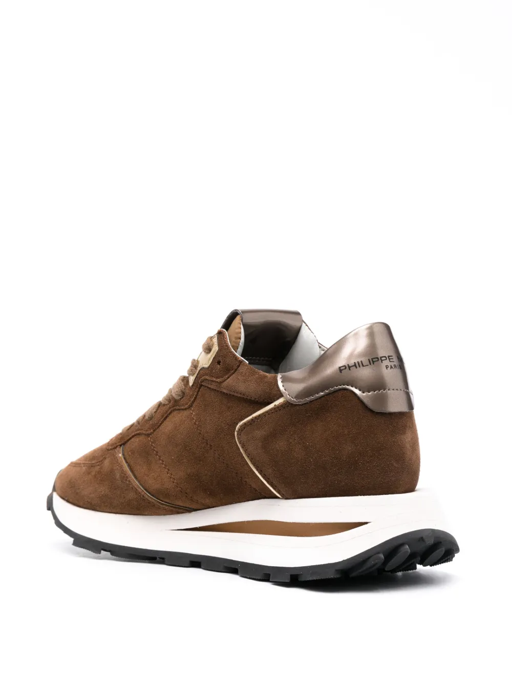 Shop Philippe Model Paris Tropez Haute Low-top Sneakers In Brown