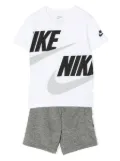 Nike Kids logo-detail elasticated-waist shorts - Grey