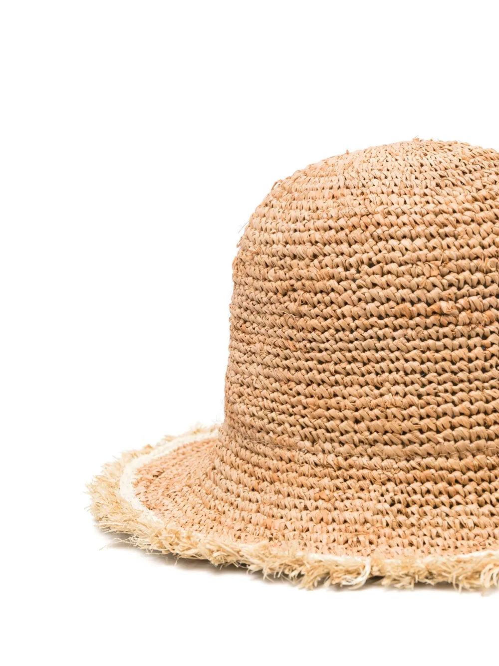 MC2 Saint Barth embroidered-motif raffia bucket hat - Beige