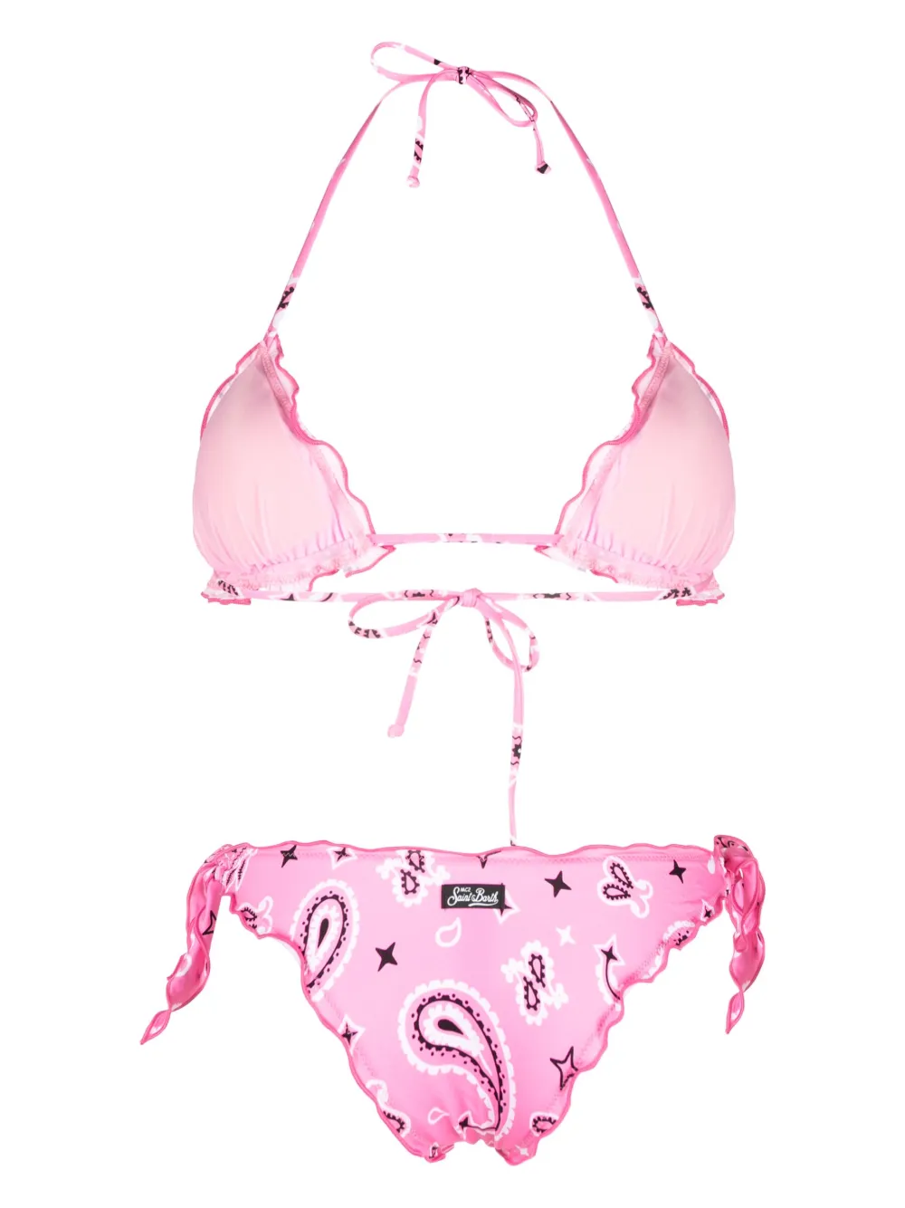MC2 Saint Barth bandana-print triangle-cup bikini - Roze