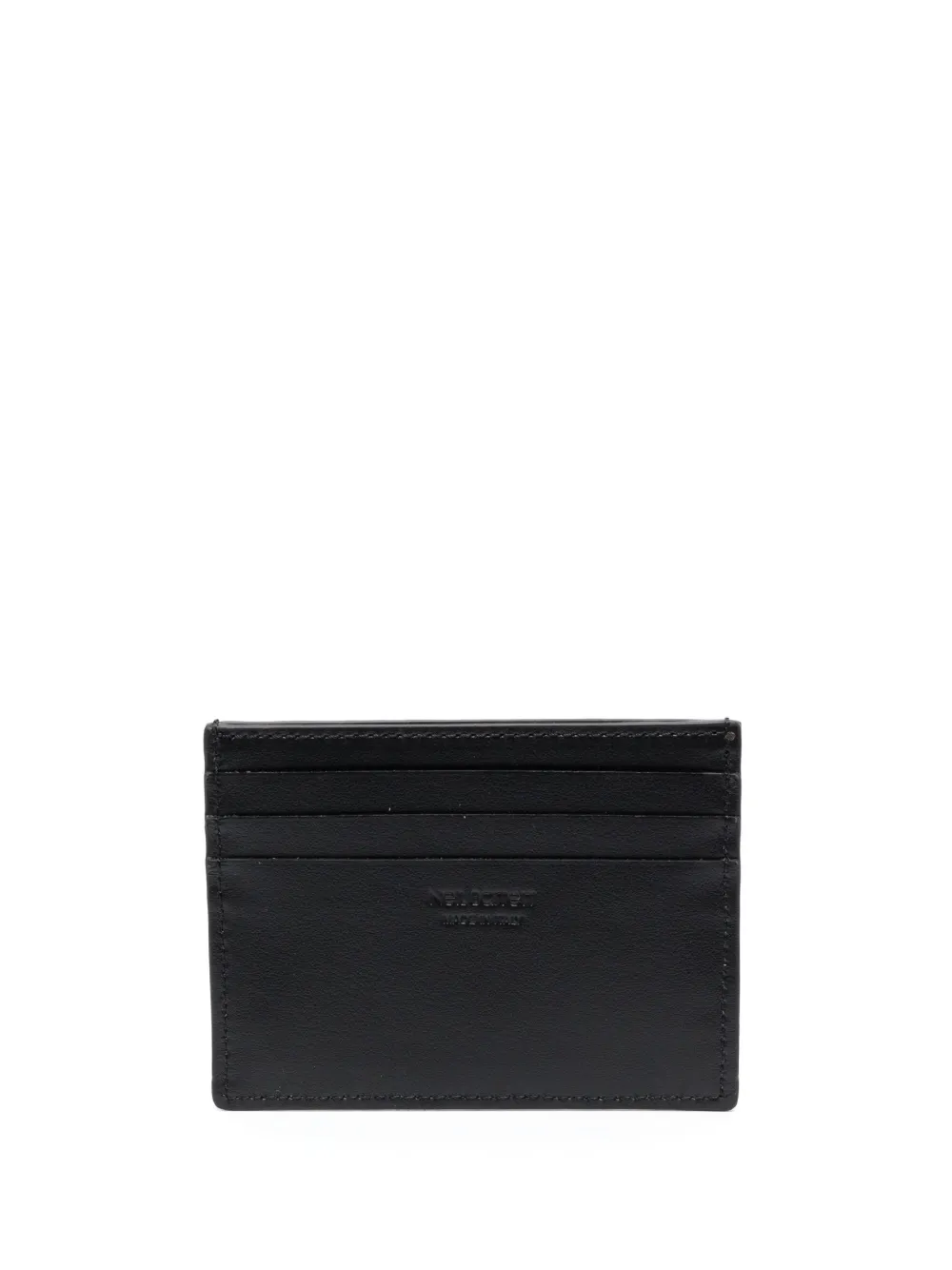 Neil Barrett Thunderbolt print leather cardholder - Zwart