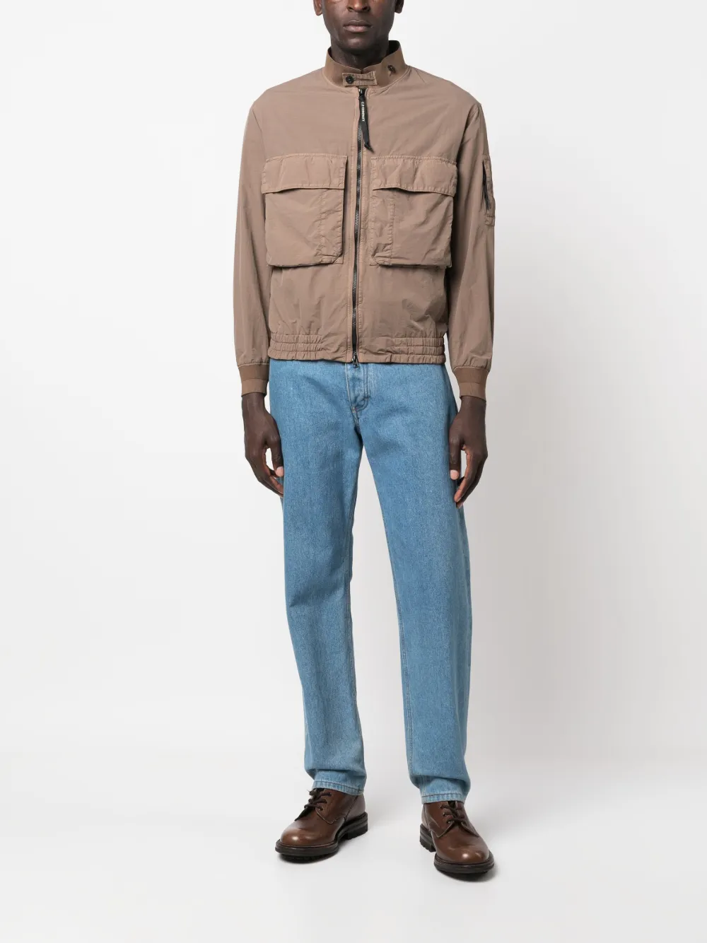 C.P. Company Jack met rits - Bruin