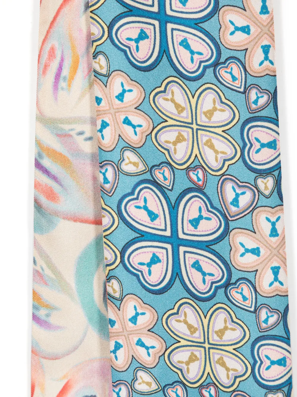 ETRO mix-print silk scarf - Blauw
