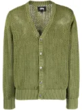 Stüssy chunky-knit cotton cardigan - Green