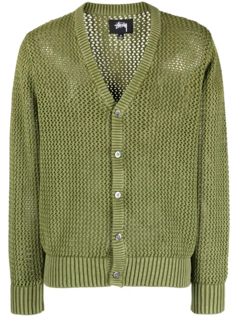 Stüssy - chunky-knit cotton cardigan