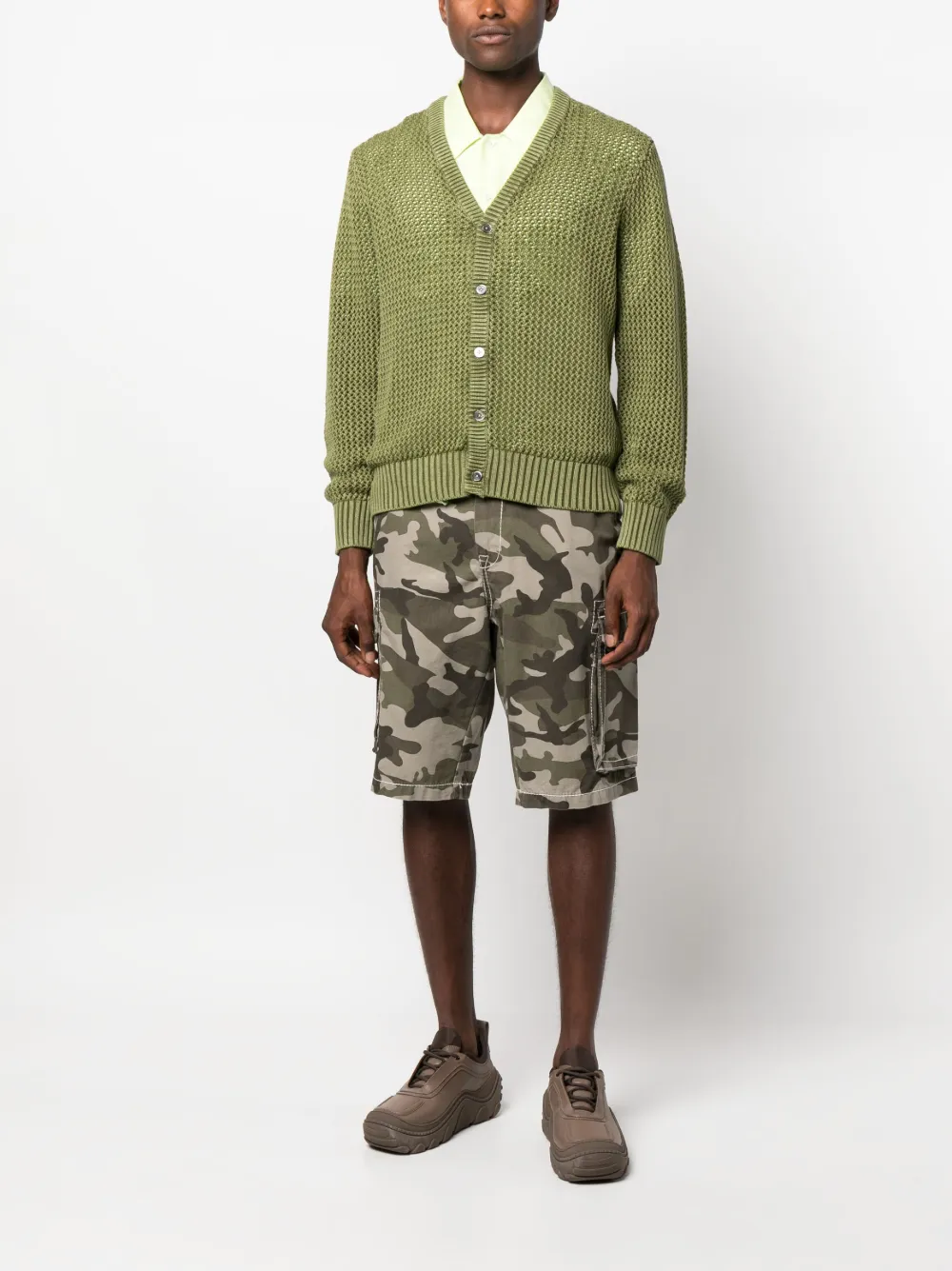 Stüssy Grofgebreid vest - Groen
