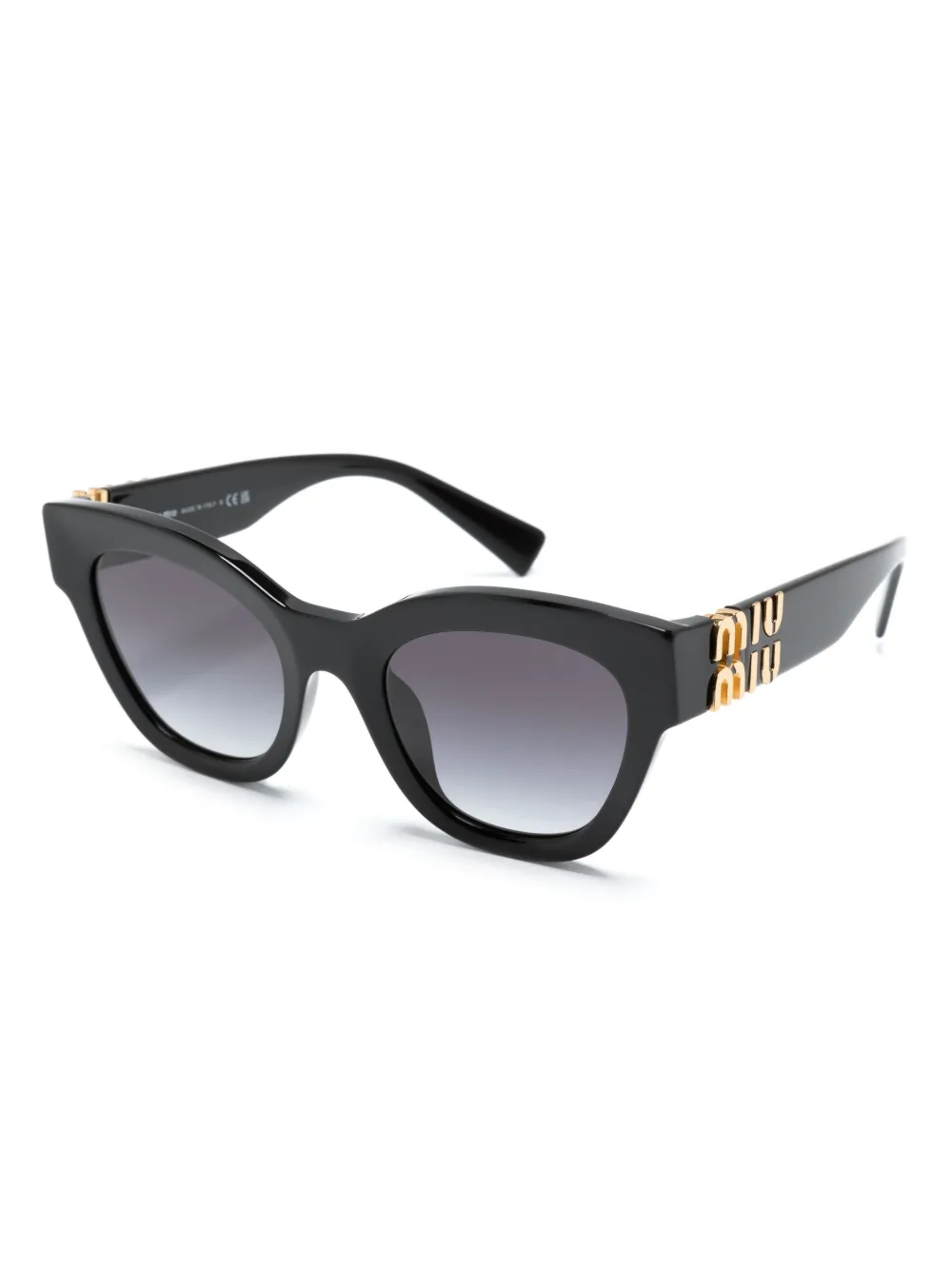 Miu Miu Eyewear logo-lettering 01YS sunglasses - Zwart