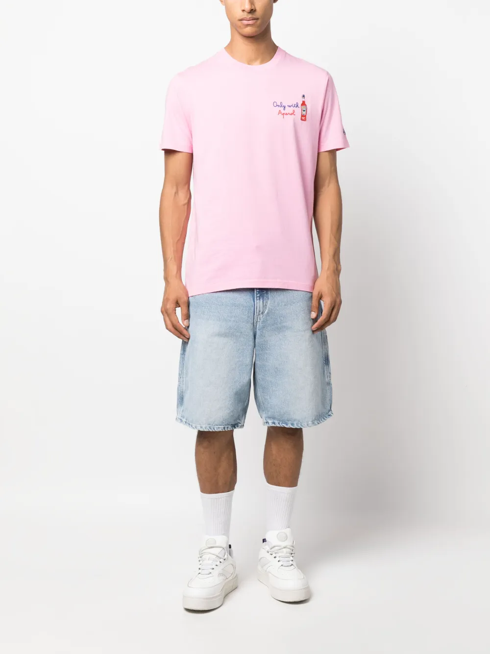 MC2 Saint Barth Portofino embroidered-logo T-shirt - Roze