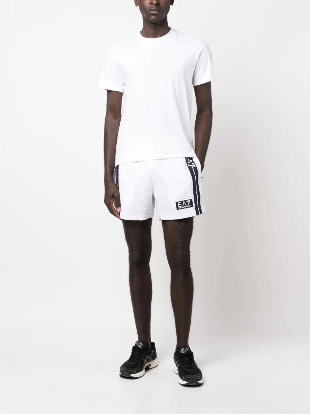 Ea7 Emporio Armani logo-patch track pants - Wit