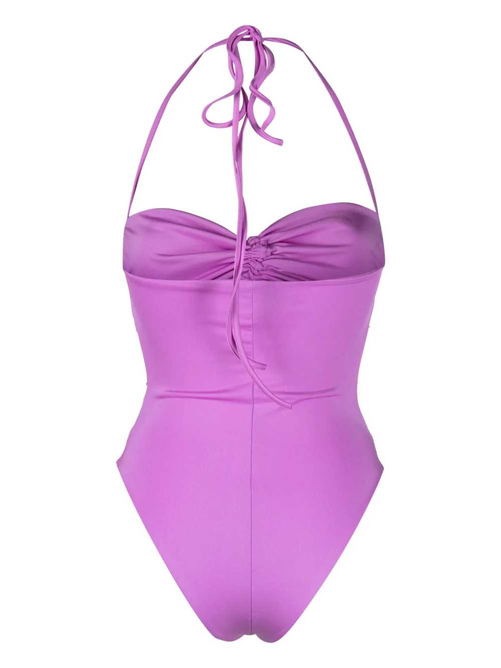 Giuseppe Di Morabito floral-appliqué halterneck swimsuit - Paars