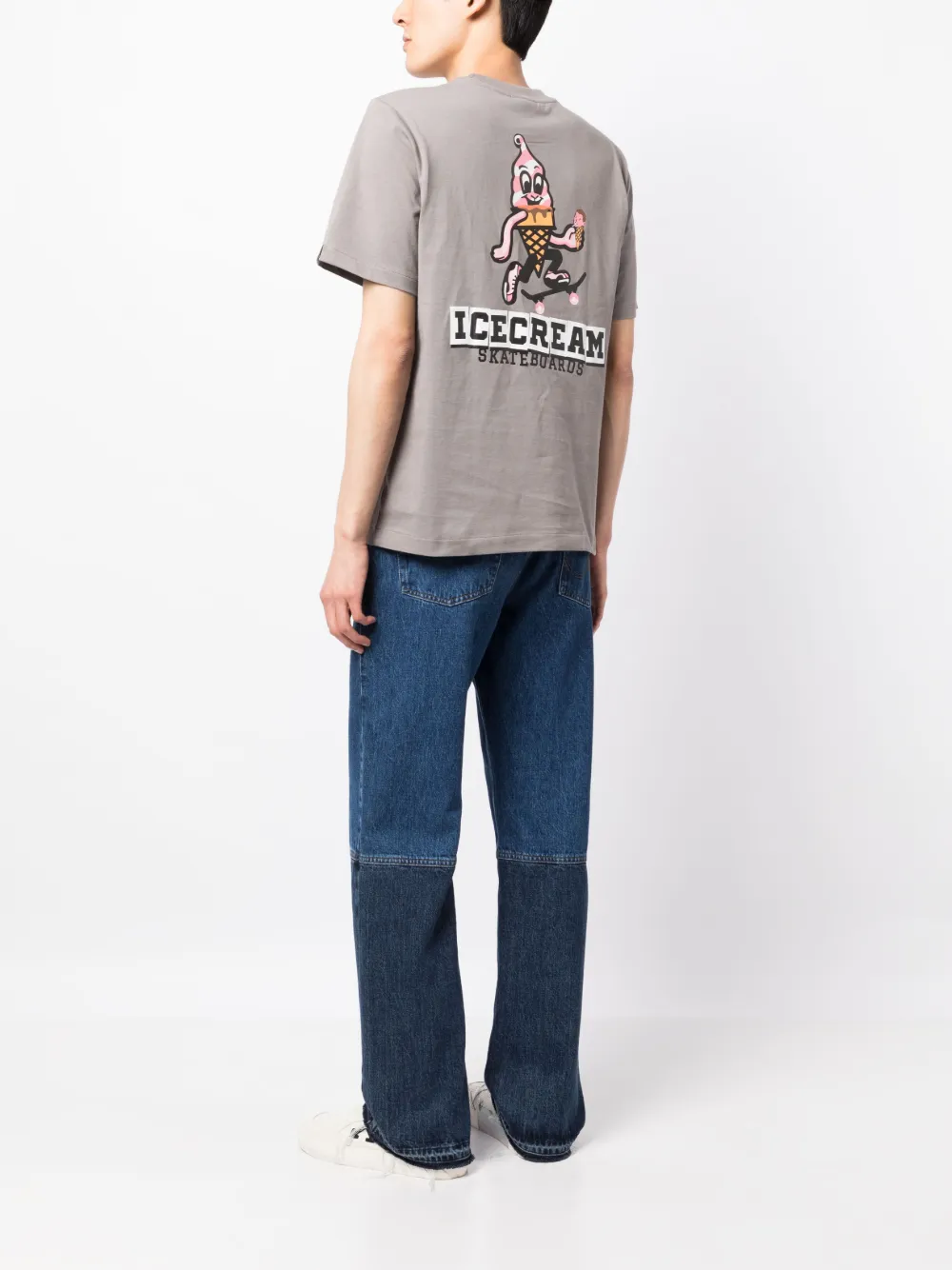 ICECREAM logo-print cotton T-shirt - Grijs