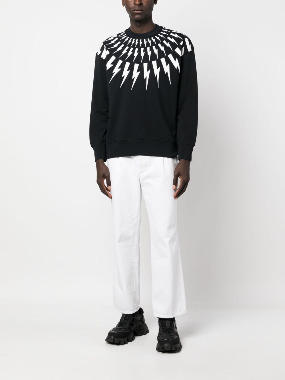 Neil Barrett Sweater met print - Zwart