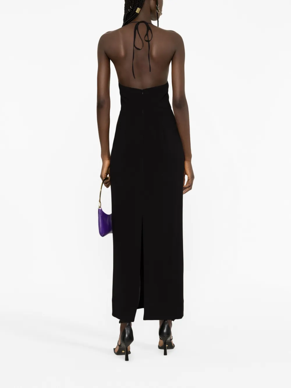 STAUD Jurk met gedraaid detail Zwart
