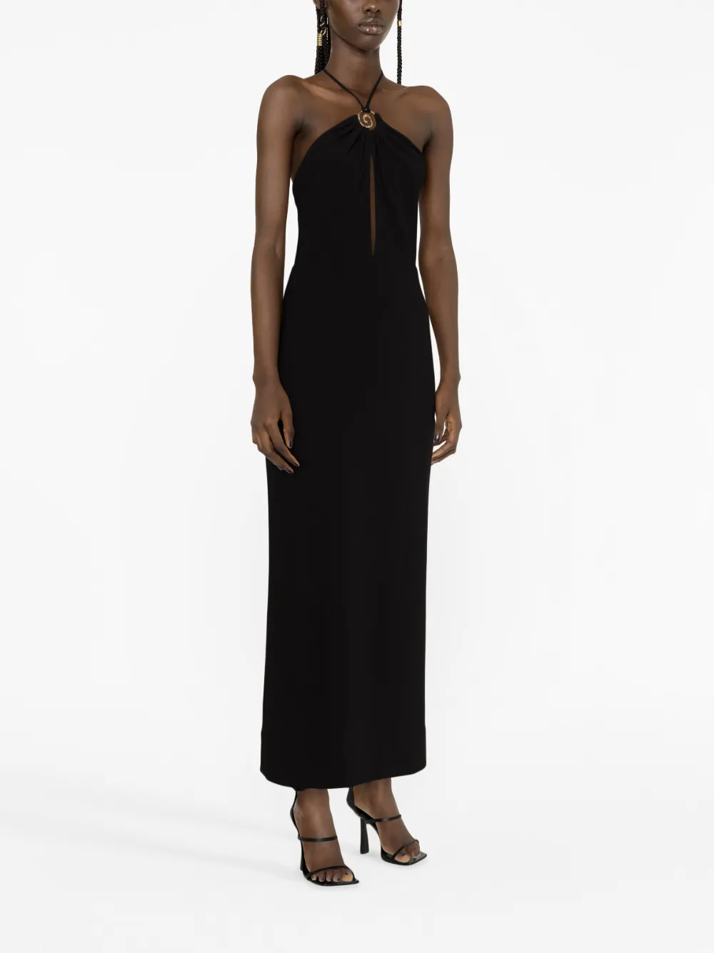 STAUD Jurk met gedraaid detail Zwart