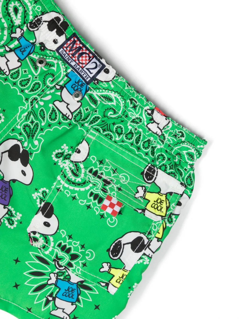 MC2 Saint Barth Kids Snoopy-print swim trunks - Groen