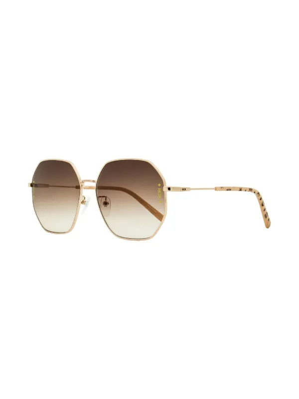 MCM 165SLB square-frame visetos-print Sunglasses | Gold  display picture 1