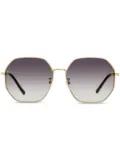 MCM 165SLB square-frame visetos-print sunglasses - Gold
