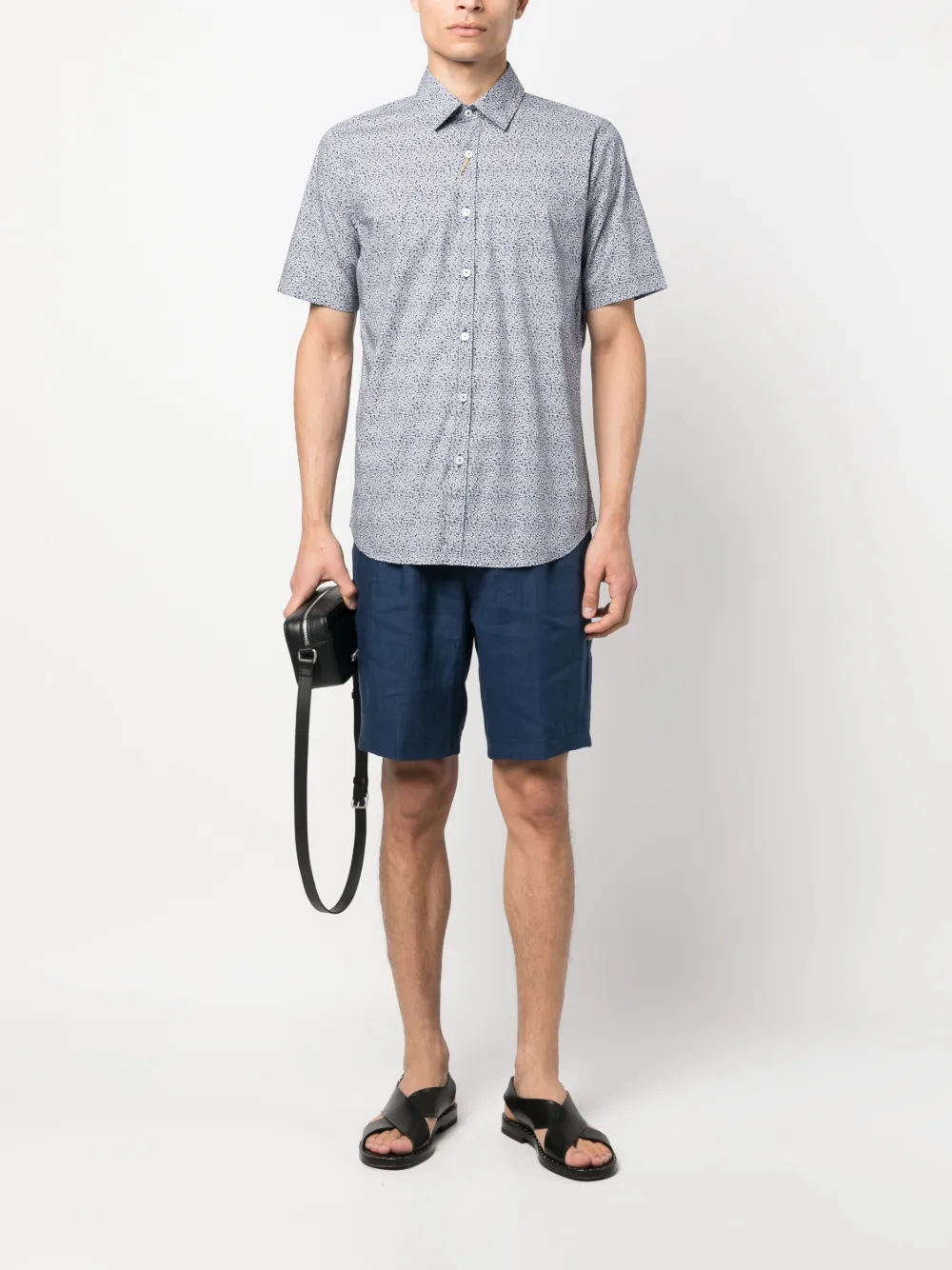 Briglia 1949 linen drawstring shorts - Blauw