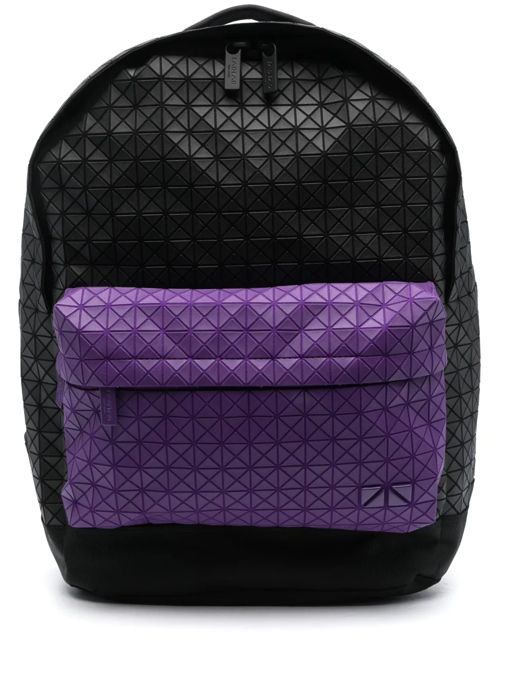 Bao Bao Issey Miyake Geometric-panelled Cotton Backpack In Black