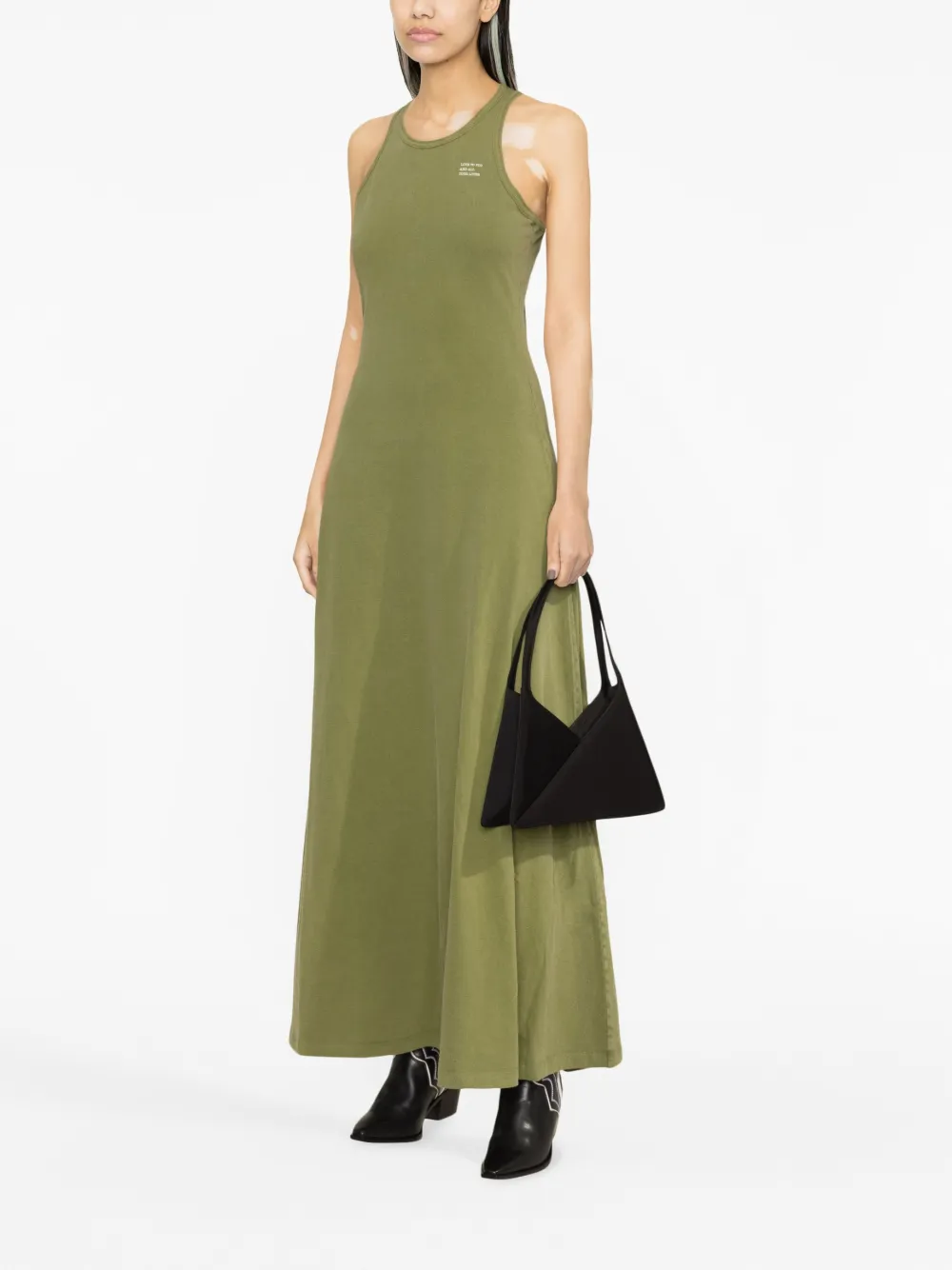 Golden Goose Maxi-jurk met print - Groen