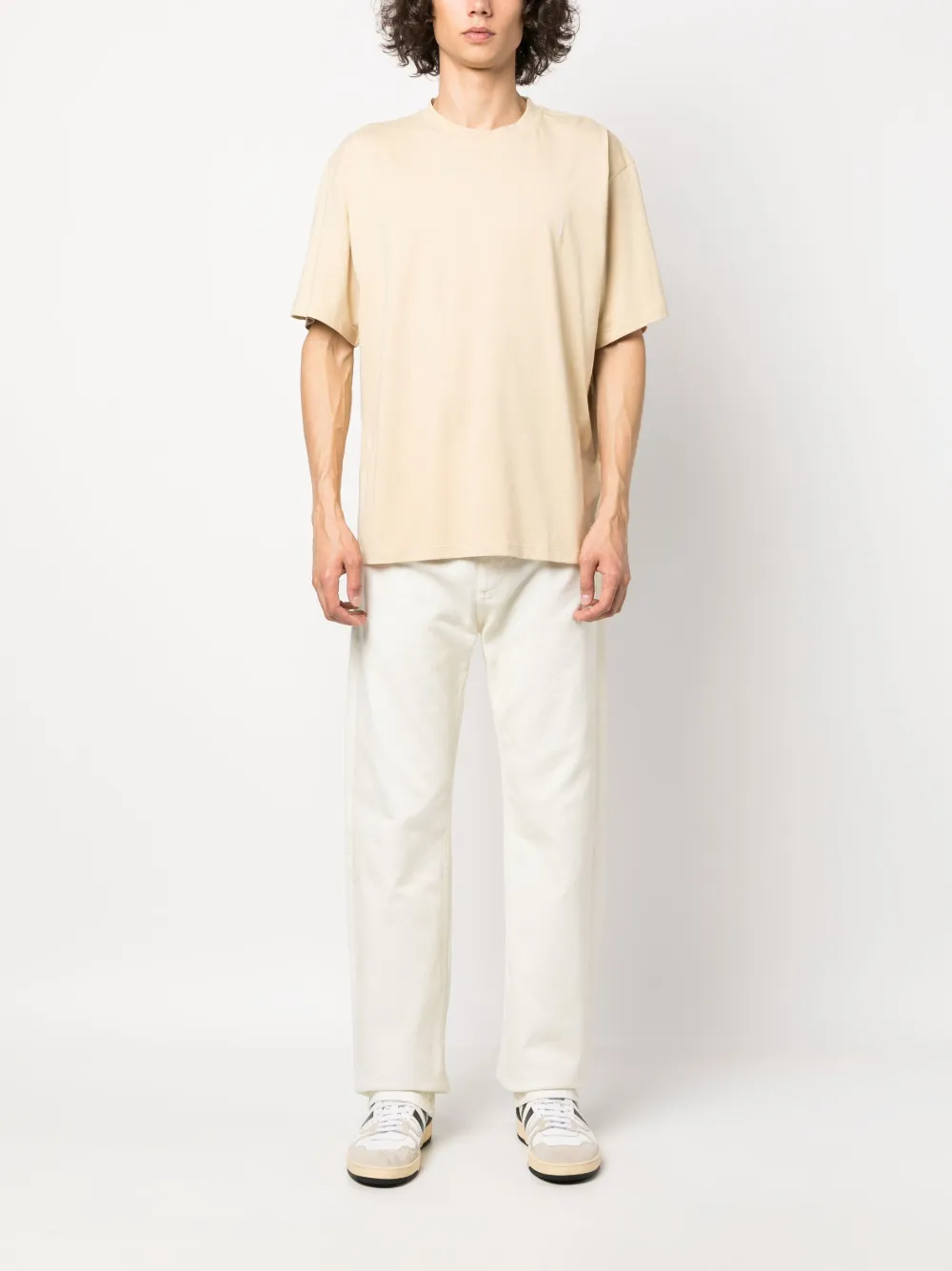 SANDRO T-shirt met logoprint - Beige