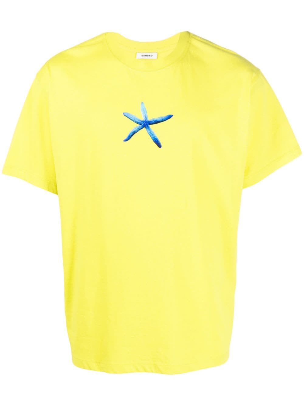 SANDRO starfish-print cotton T-shirt - Green