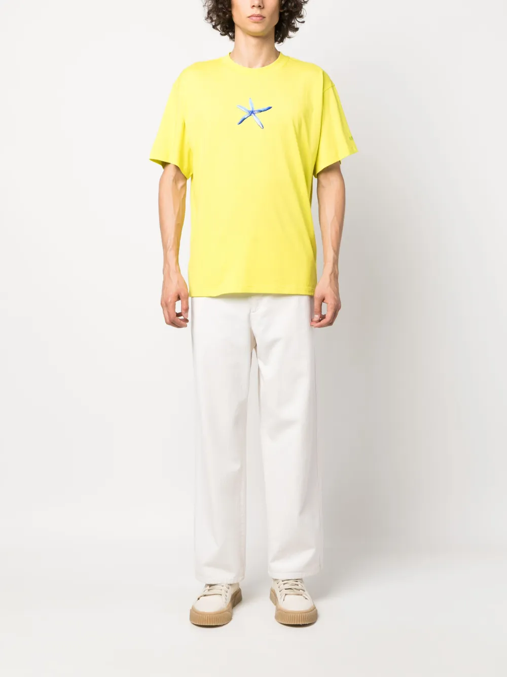 SANDRO starfish-print cotton T-shirt - Groen