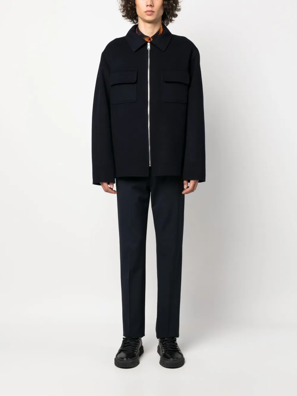 SANDRO Shirtjack met rits - Blauw