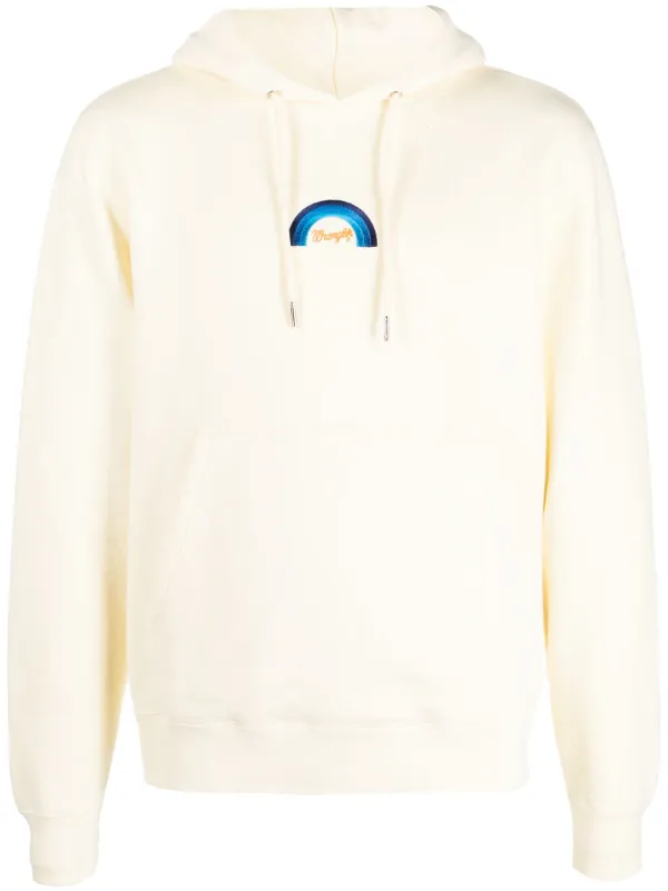 SANDRO x Wrangler logo embroidered Hoodie Farfetch