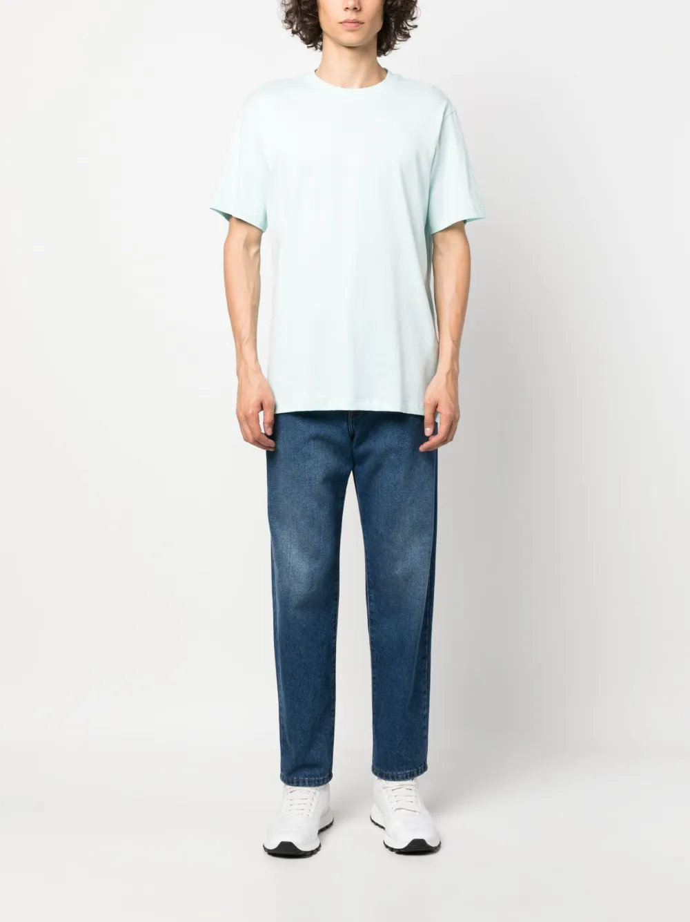 SANDRO logo-print cotton T-shirt - Blauw