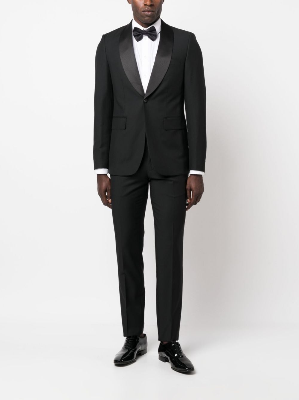 Shop Sandro Shaw-lapel Suit Jacket In Black