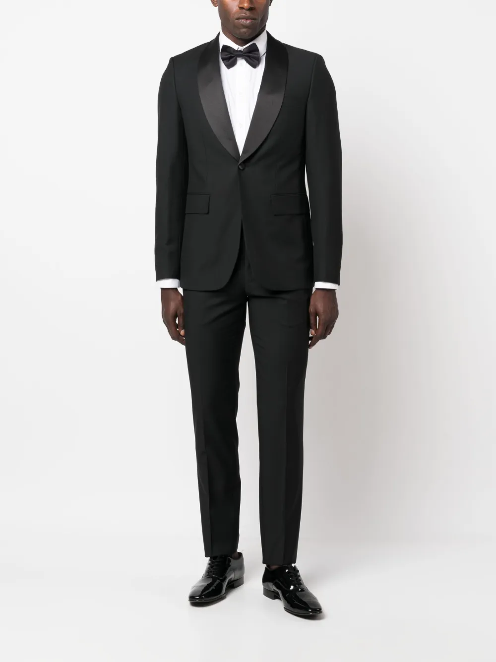 Shop Sandro Shaw-lapel Suit Jacket In Black