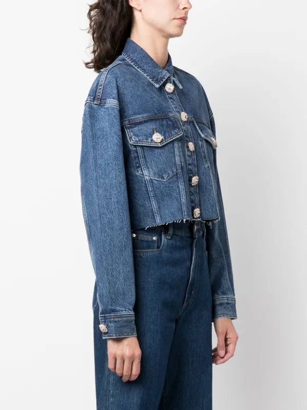 Sandro denim jacket womens 2025