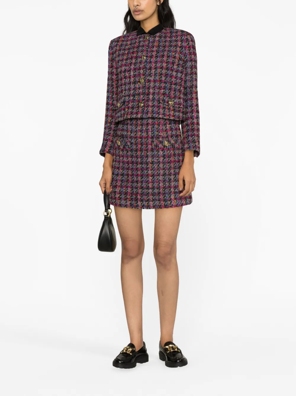 SANDRO Tweed rok - Zwart